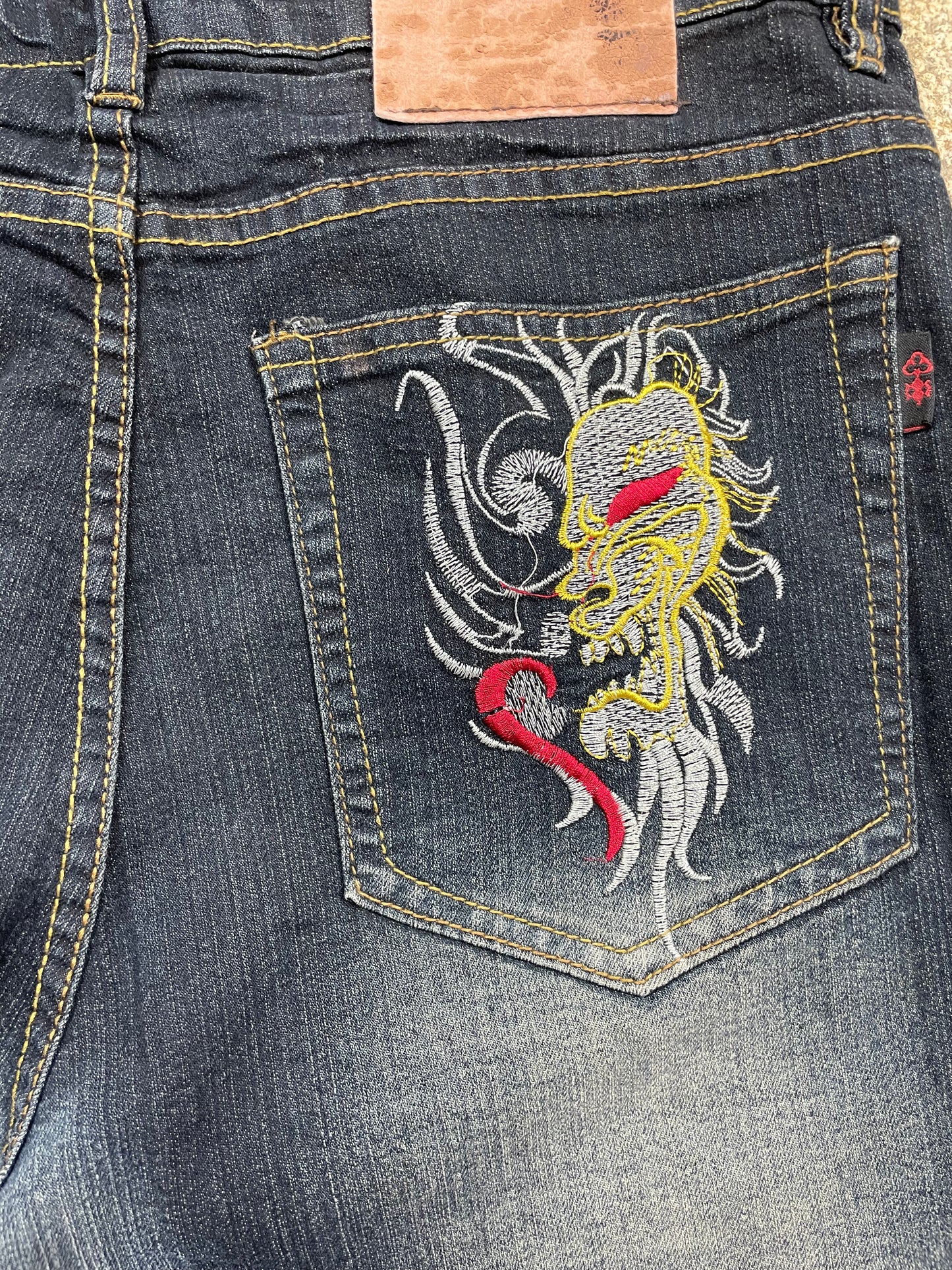 JAPANESE EMBROIDERED DENIM W34 L32 #JAP9