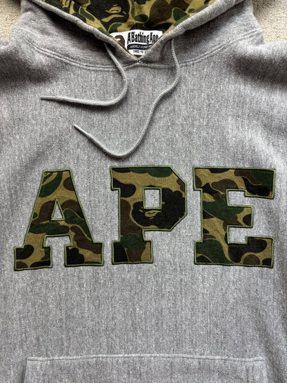 BAPE GREY HOODIE (M)