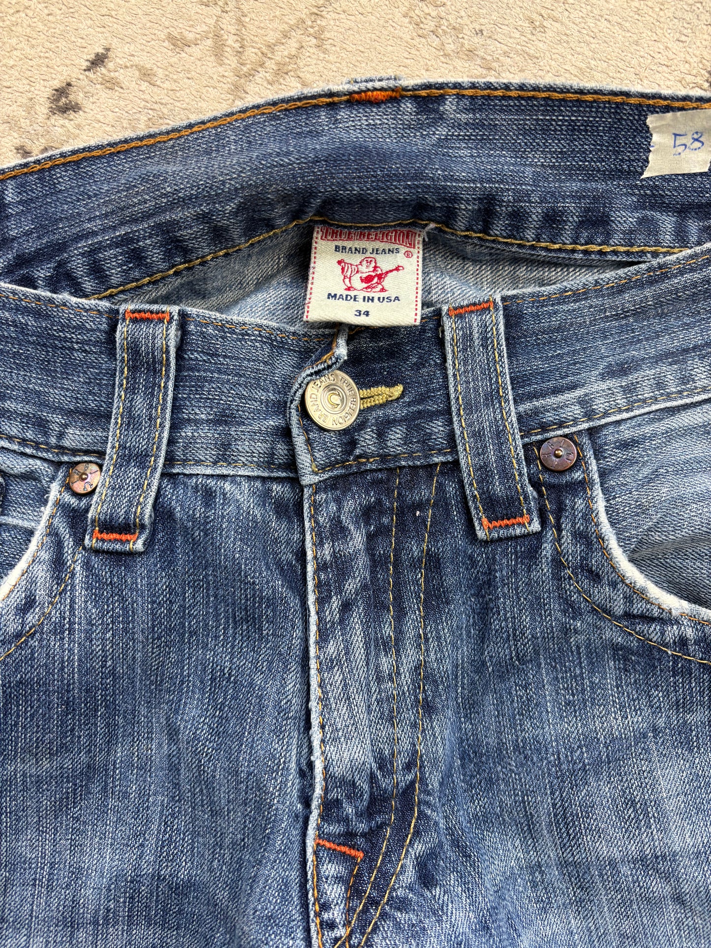 TRUE RELIGION JEANS W34 L32 #TR58