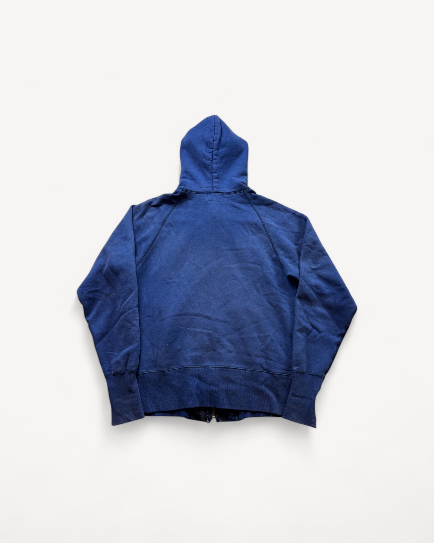 EVISU BLUE ZIP UP HOODIE (M)