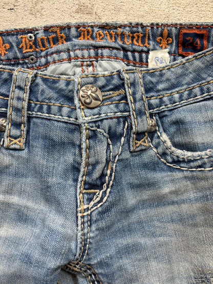 ROCK REVIVAL JEANS W24 L30 #RR1