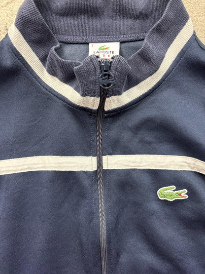 LACOSTE NAVY ZIP UP HOODIE (XL)
