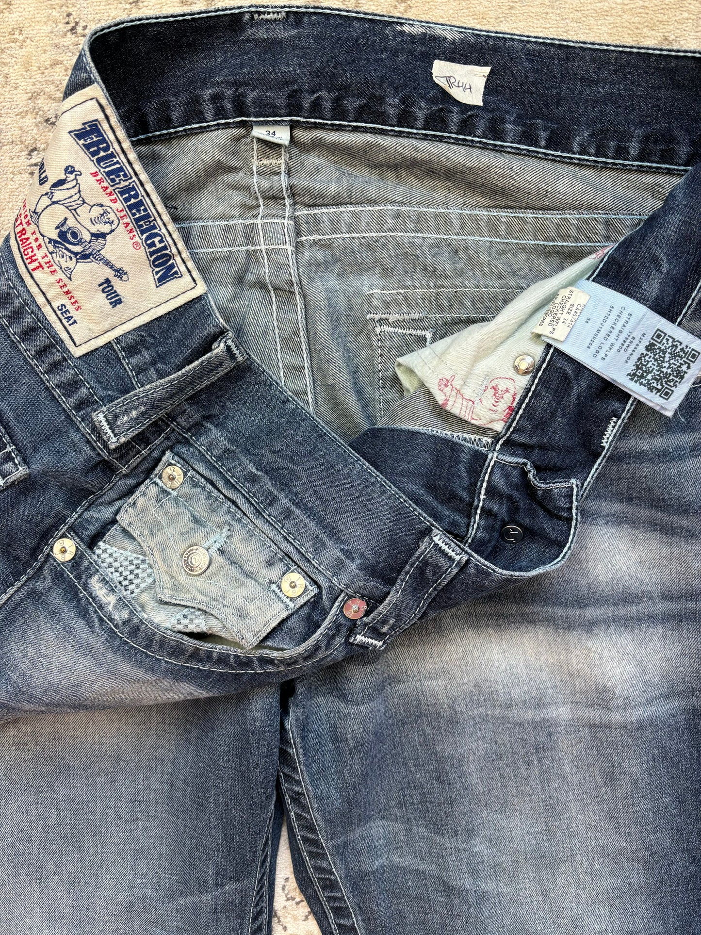 TRUE RELIGION JEANS W34 L34 #TR44