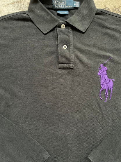 RALPH LAUREN POLO LONGSL. SHIRT BLACK (S)