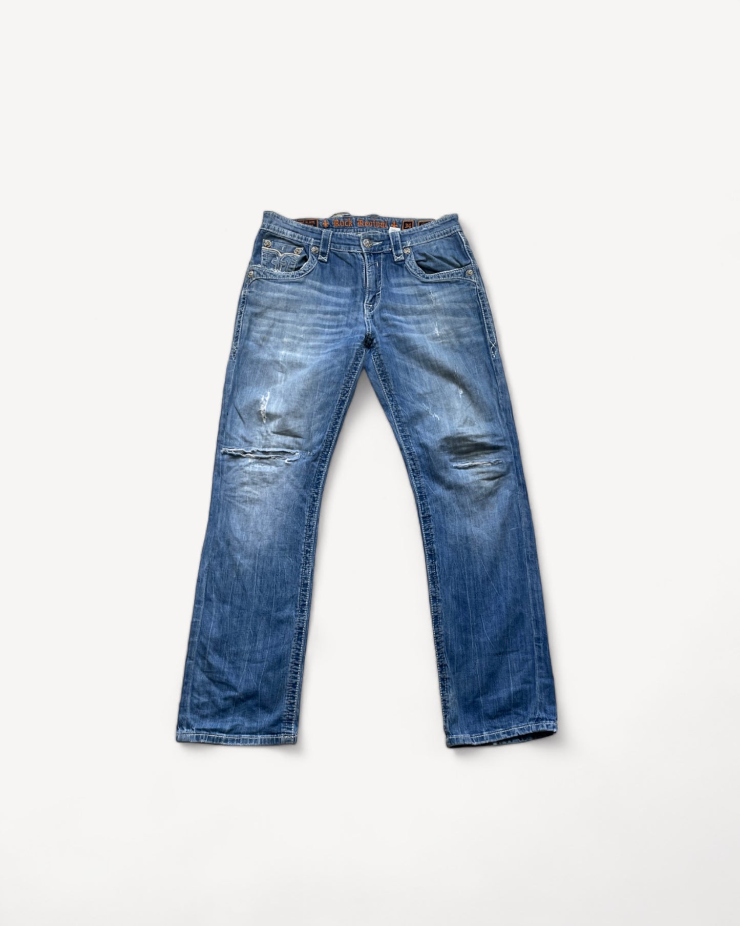 ROCK REVIVAL JEANS W34 L34 #RR7