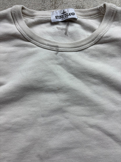 STONE ISLAND WHITE SWEATER (M)