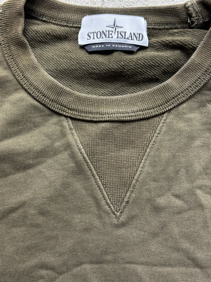 STONE ISLAND GREEN SWEATER (S)