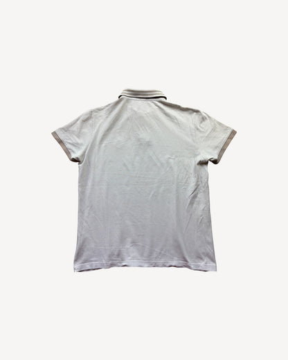 MONCLER WHITE POLO SHIRT (M)