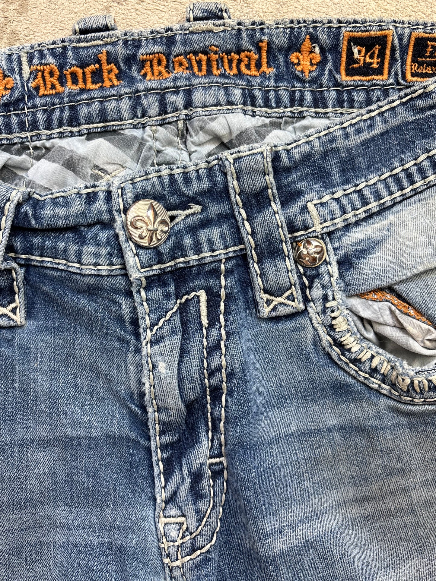 ROCK REVIVAL JEANS W34 L32 #RR26