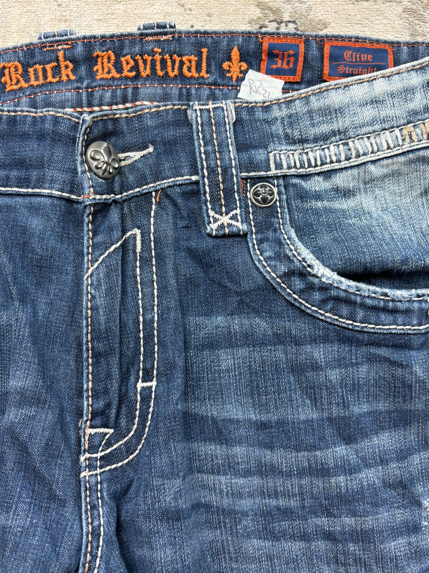 ROCK REVIVAL JEANS W36 L34 #RR21