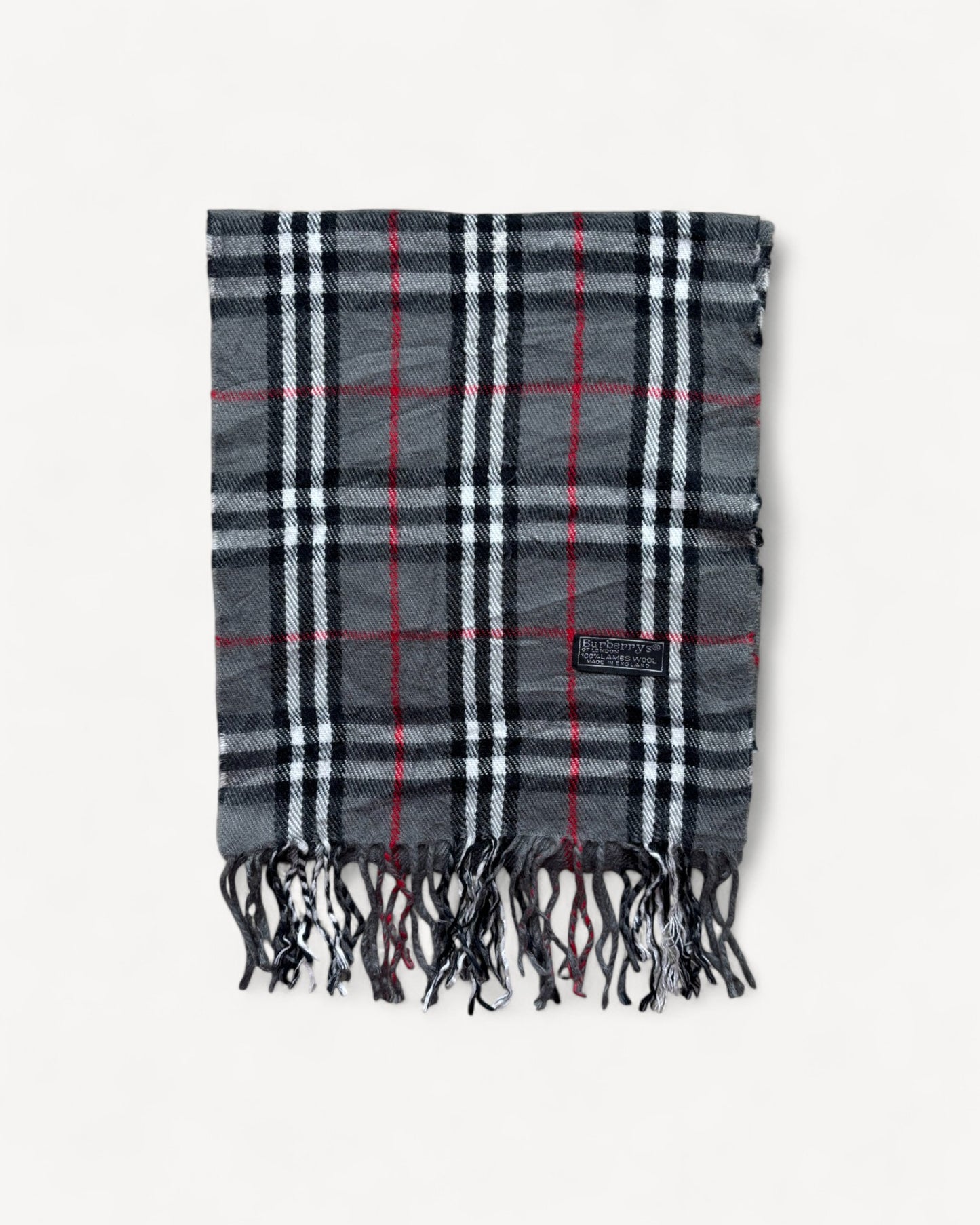BURBERRY NOVACHECK SCARF GREY