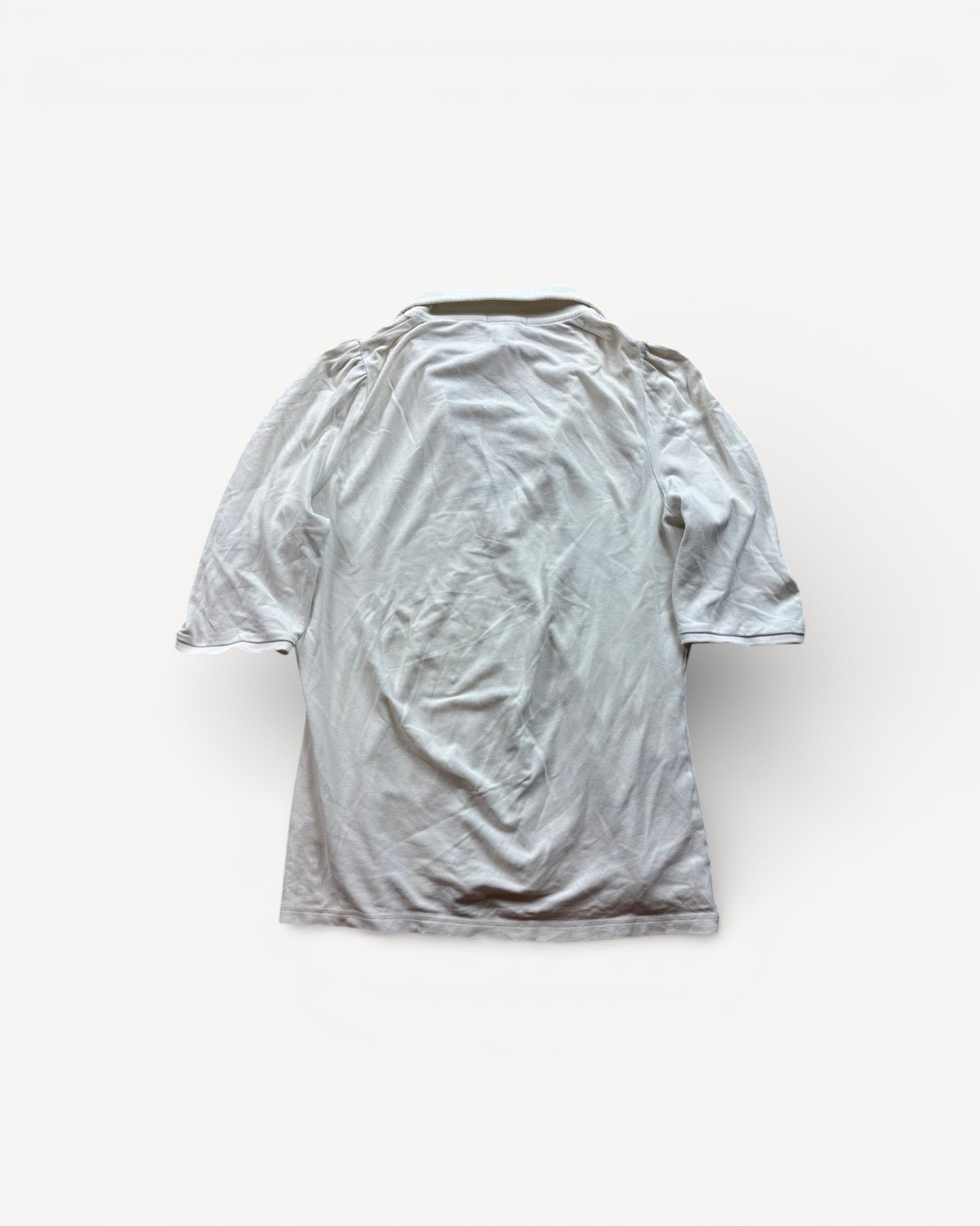 BURBERRY WHITE POLO SHIRT (M)