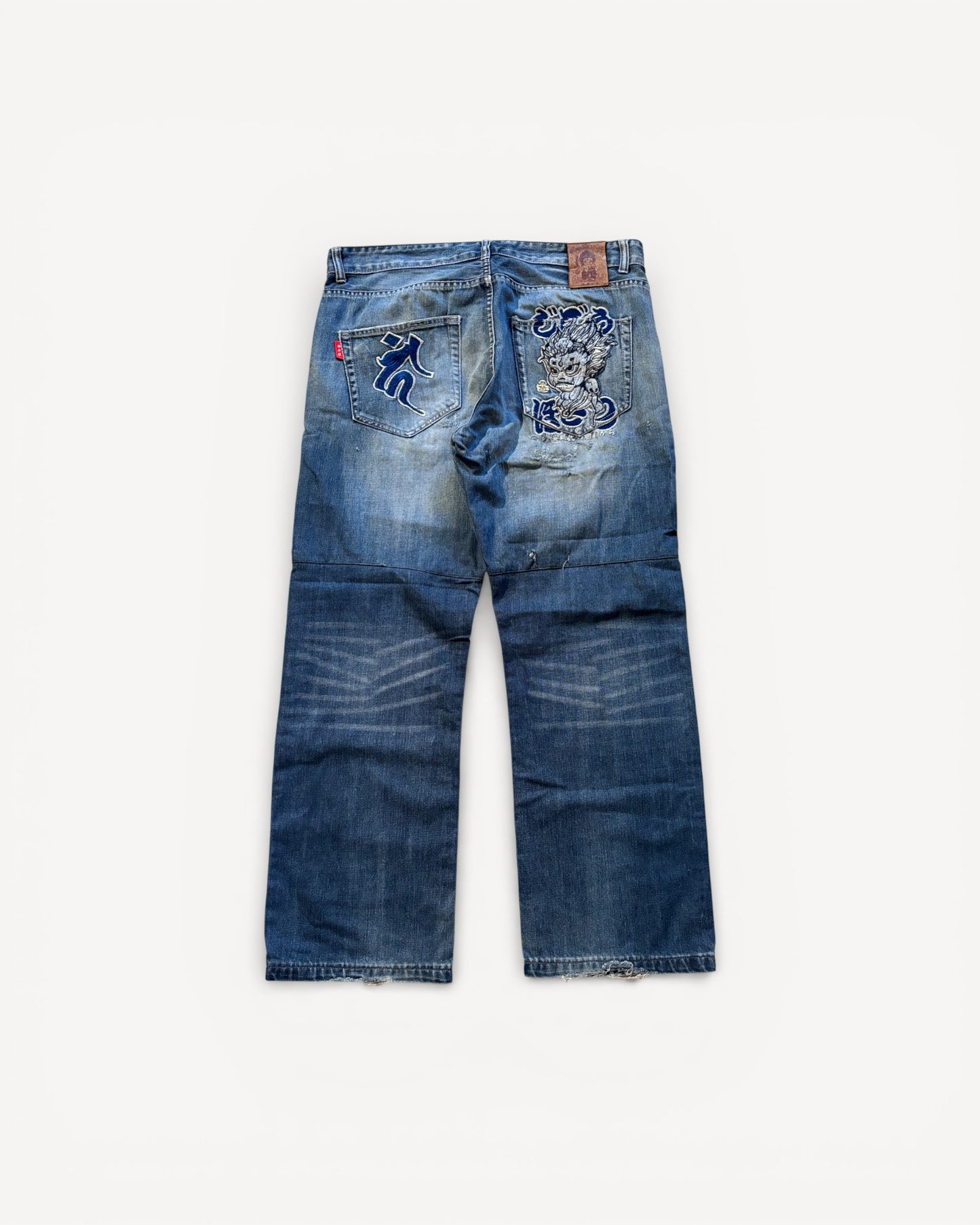 JAPANESE EMBROIDERED DENIM W36 L30 #JAP14