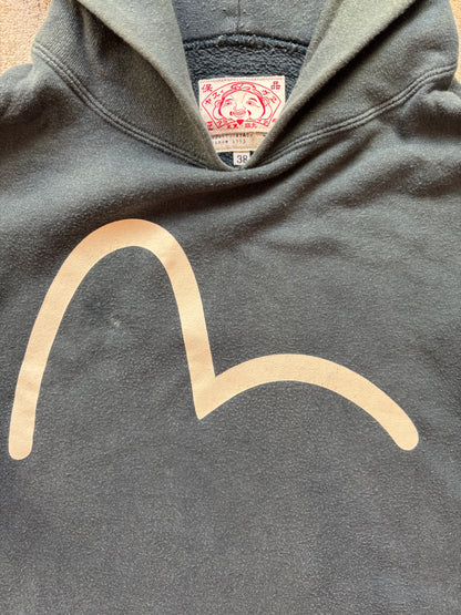 EVISU BLACK HOODIE (M)