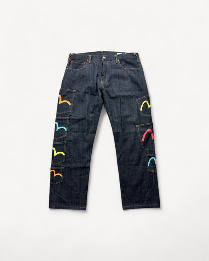 EVISU MULTIPOCKET JEANS W38 L32 #EVD4