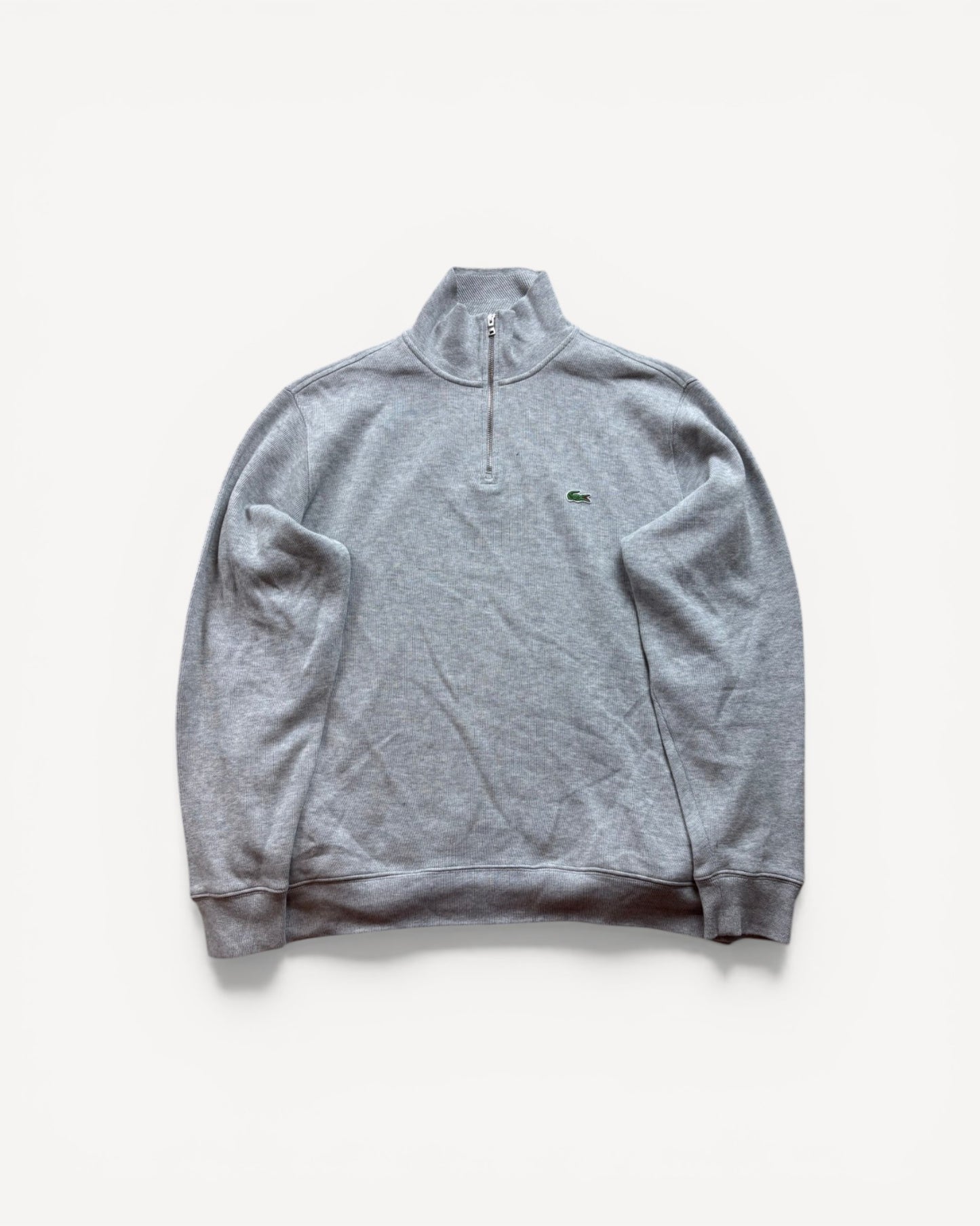 LACOSTE GREY HALF ZIP UP KNIT (L)