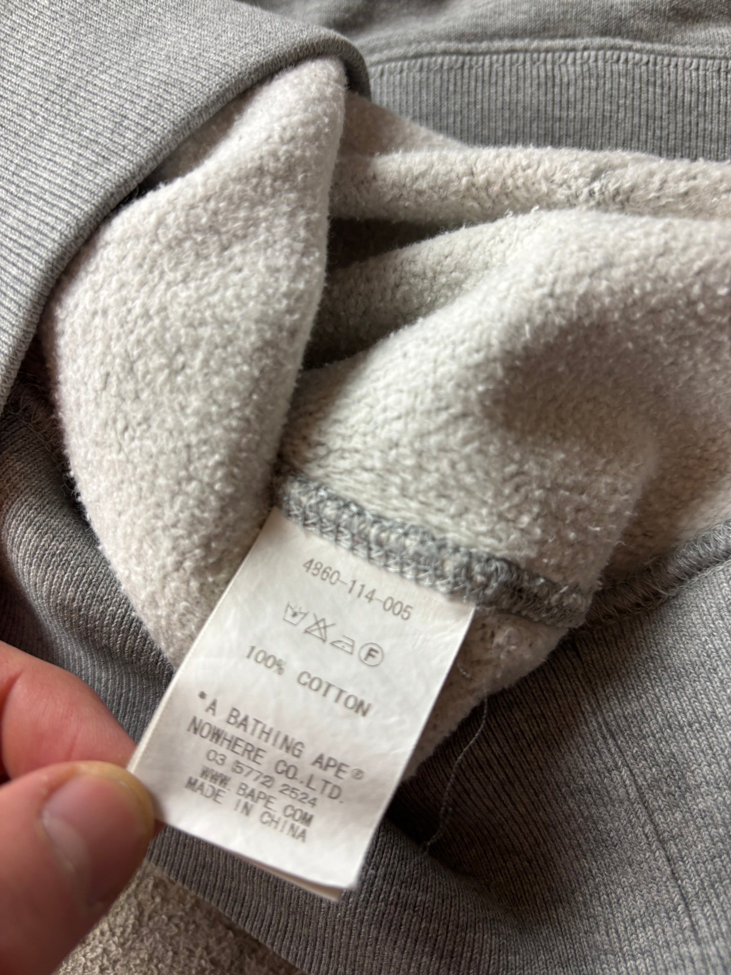 BAPE GREY HOODIE (S)