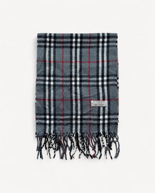 BURBERRY NOVACHECK SCARF GREY
