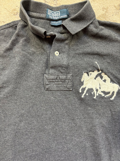 RALPH LAUREN LONGSL. POLO SHIRT BLACK (M)