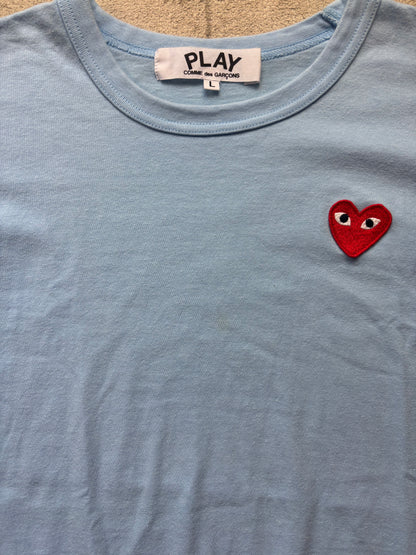 CDG PLAY BABYBLUE T-SHIRT (S)
