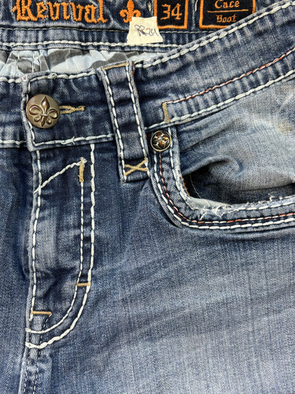 ROCK REVIVAL JEANS W34 L34 #RR24