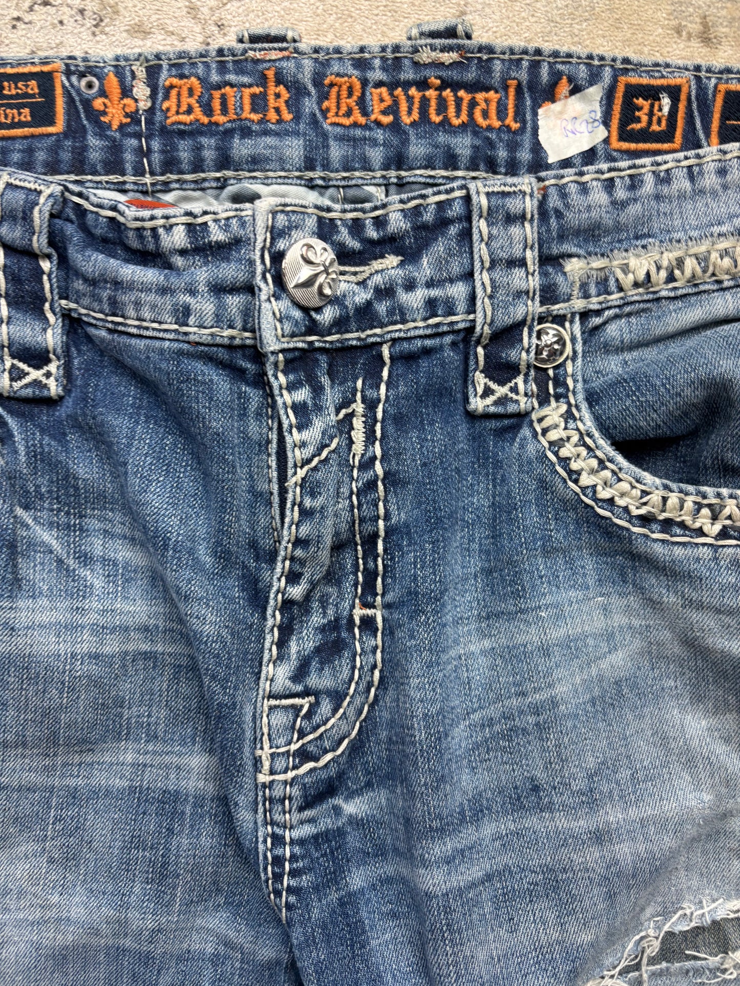 ROCK REVIVAL JEANS W38 L34 #RR28