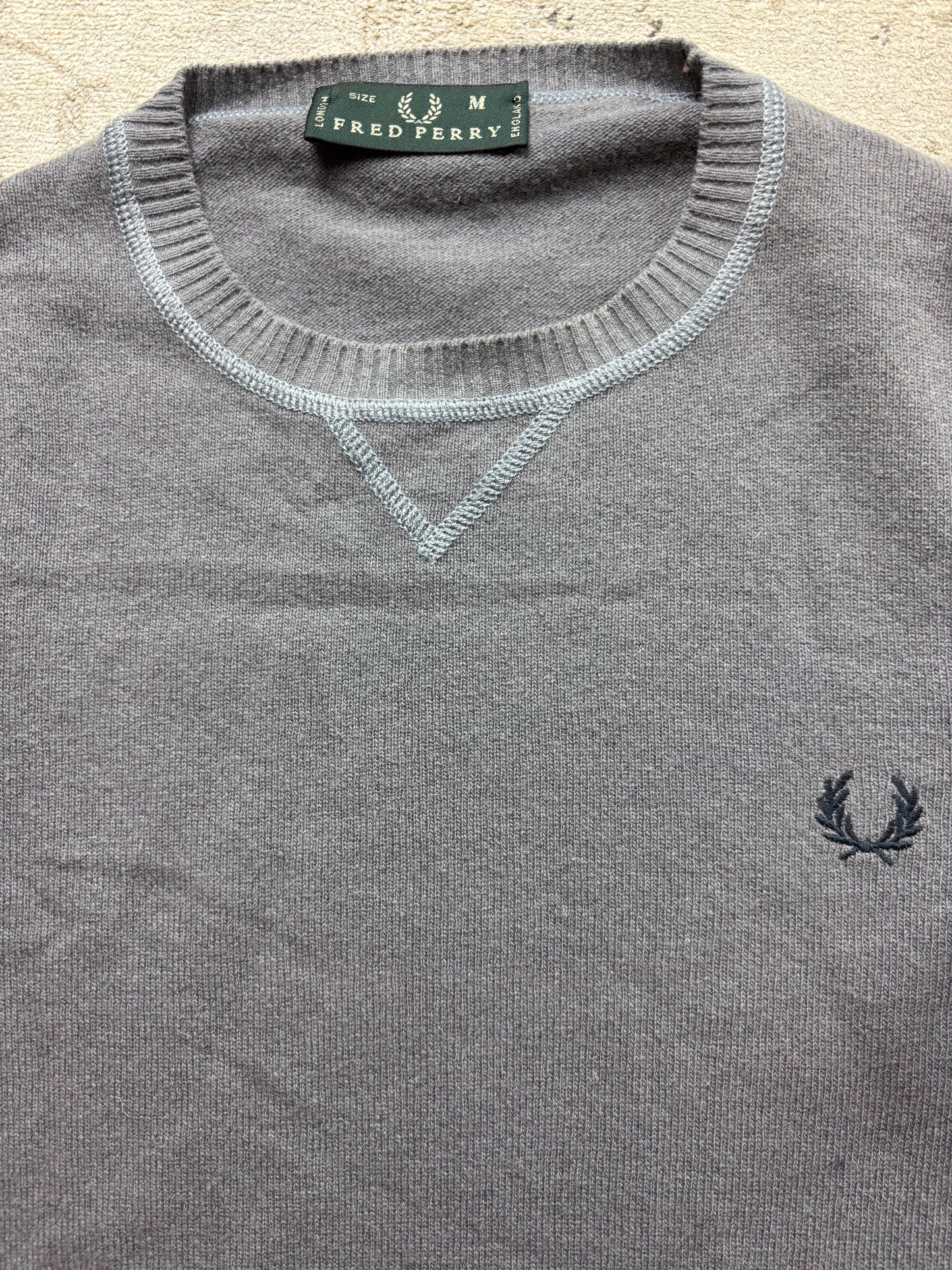 FRED PERRY GREY KNIT (M)