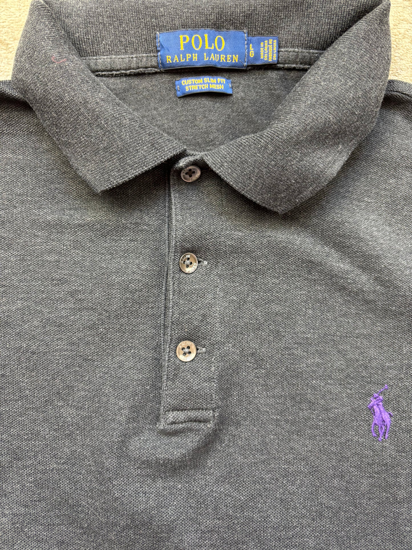 RALPH LAUREN POLO SHIRT BLACK (L)