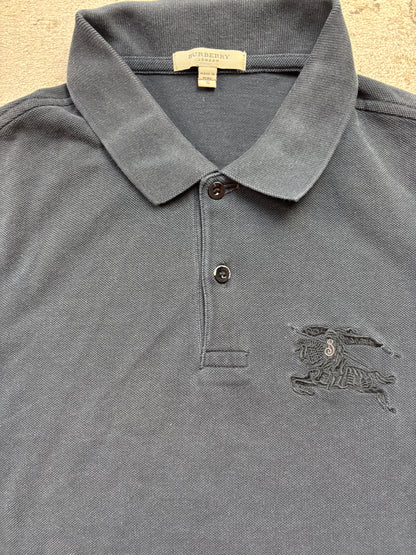 BURBERRY BLACK POLO SHIRT (S)