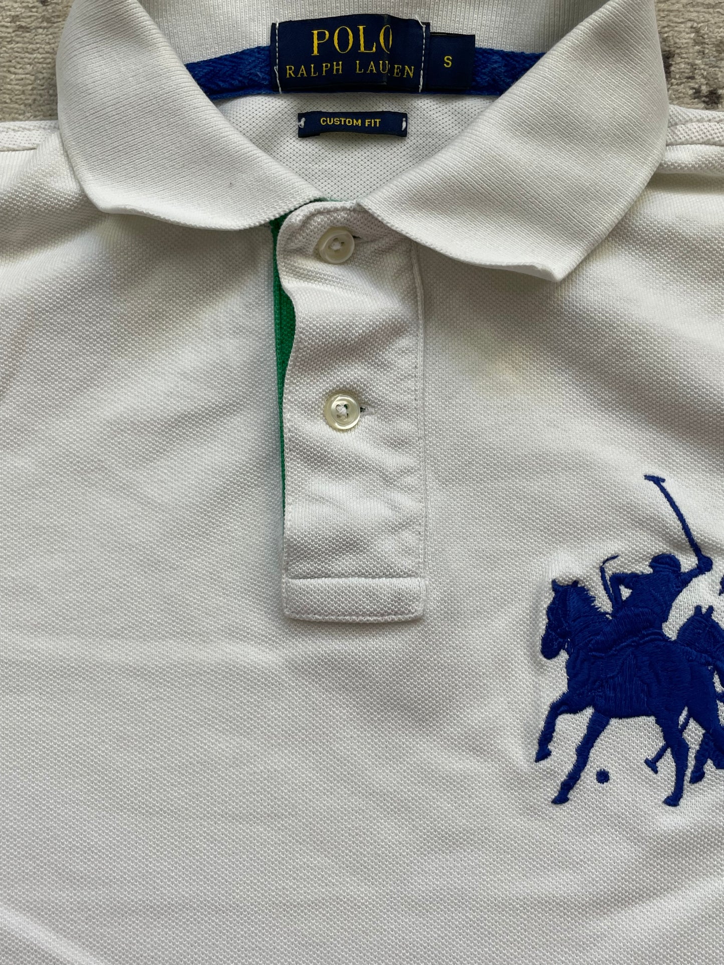 RALPH LAUREN POLO SHIRT WHITE (S)