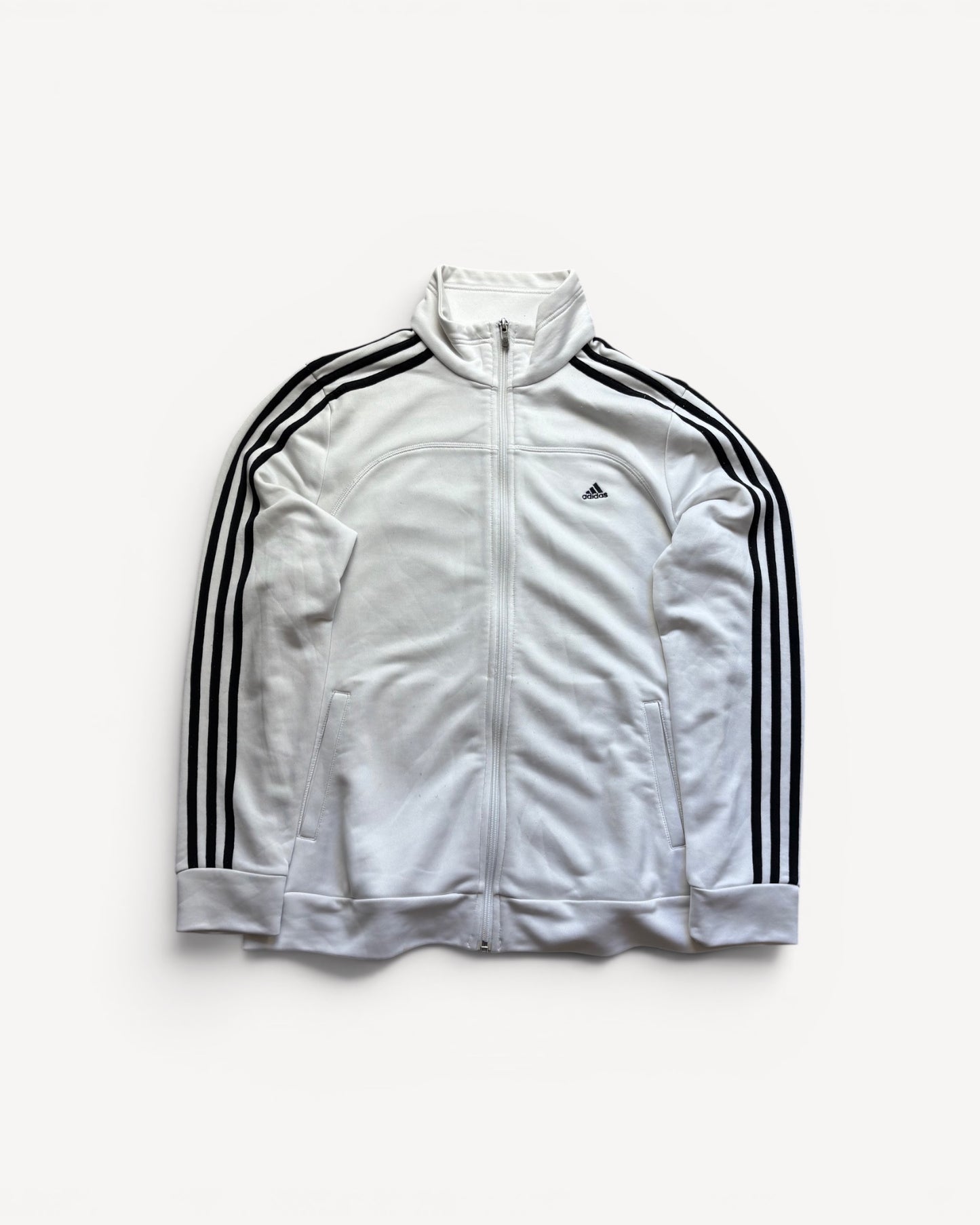 ADIDAS WHITE ZIP UP VEST (M)
