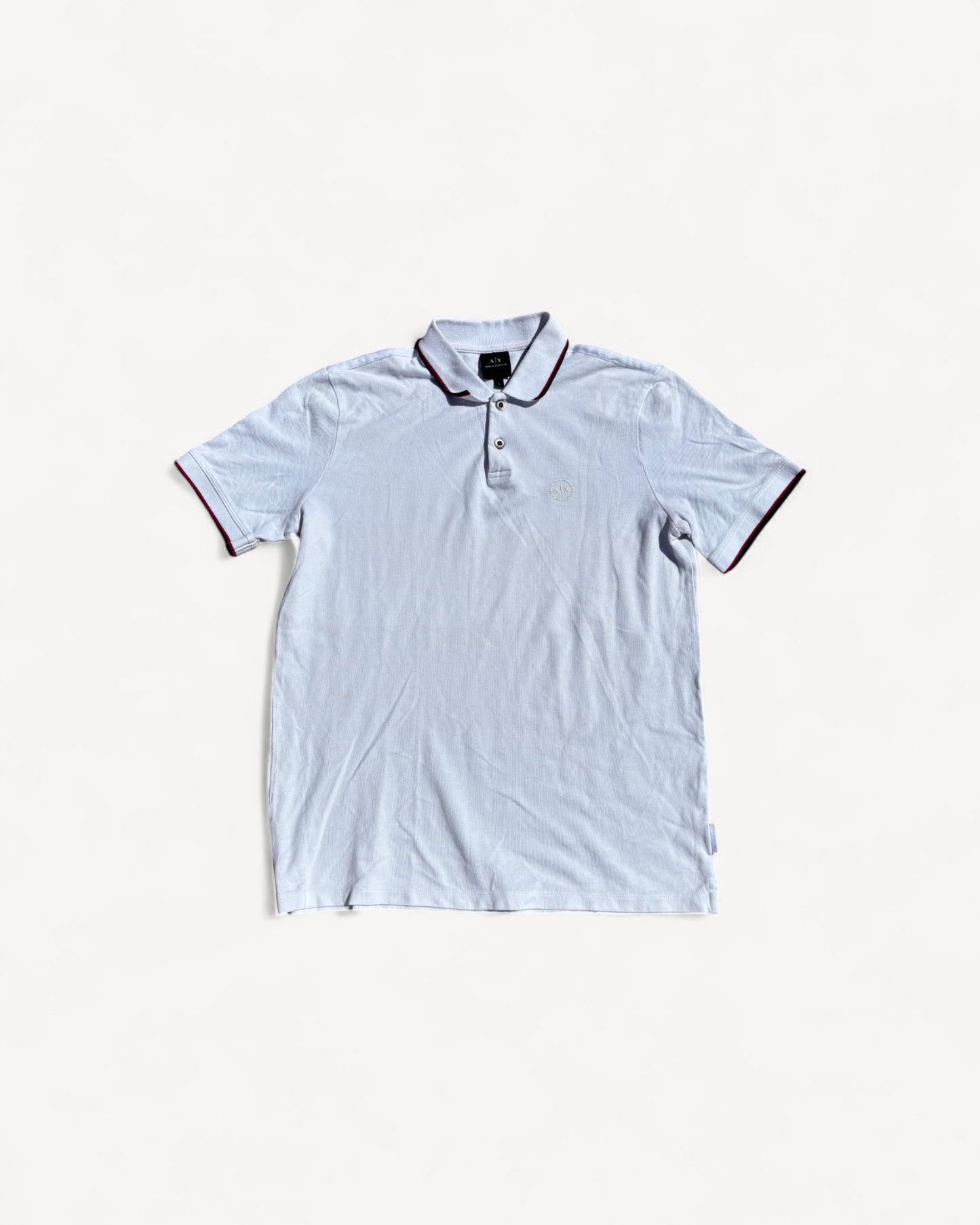 ARMANI WHITE POLO SHIRT (L)