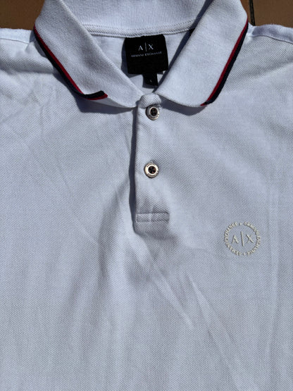ARMANI WHITE POLO SHIRT (L)