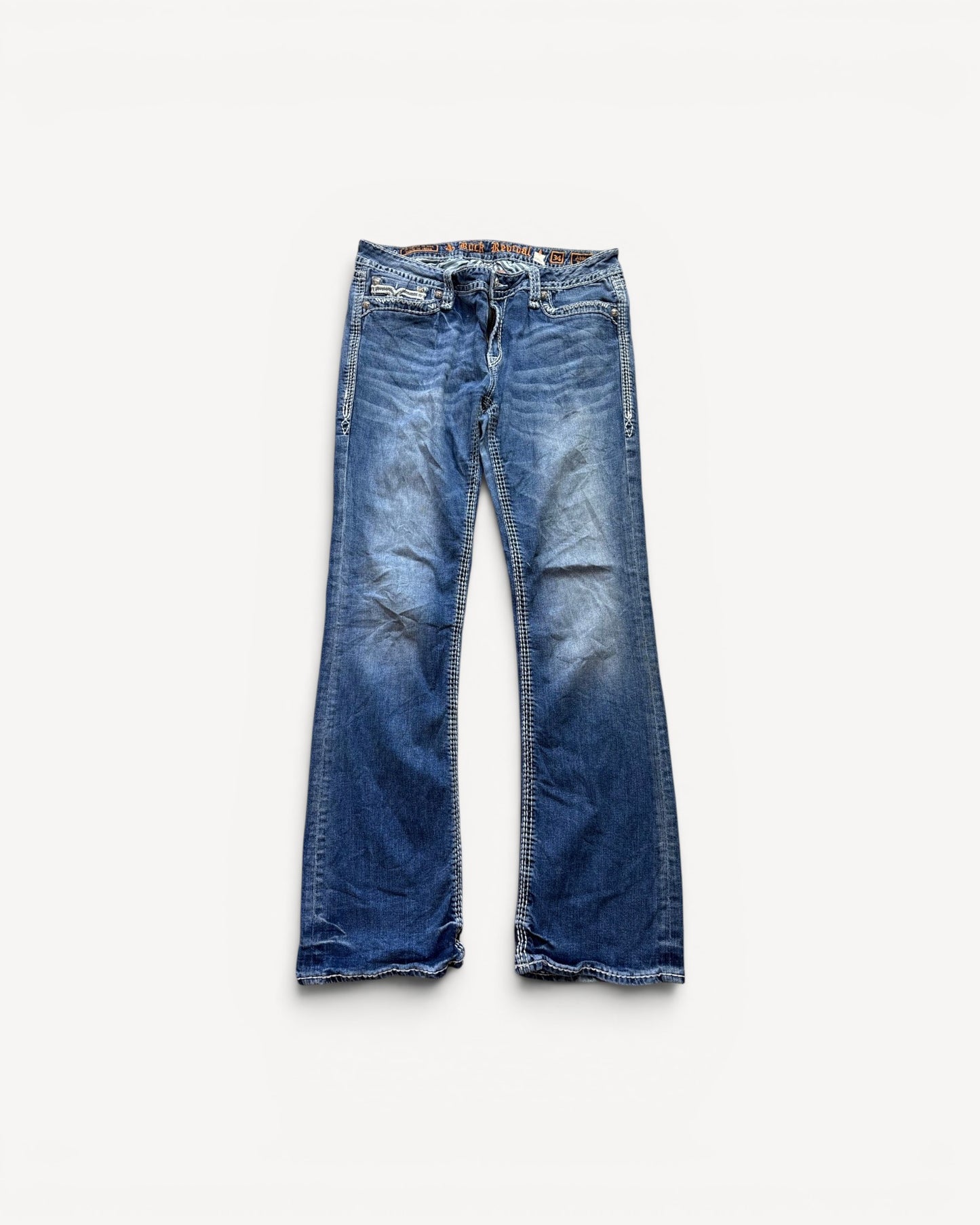ROCK REVIVAL JEANS W34 L32 #RR43