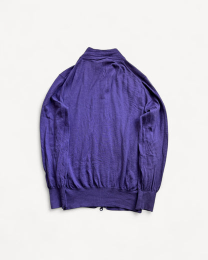 LACOSTE PURPLE ZIP UP KNIT (M)