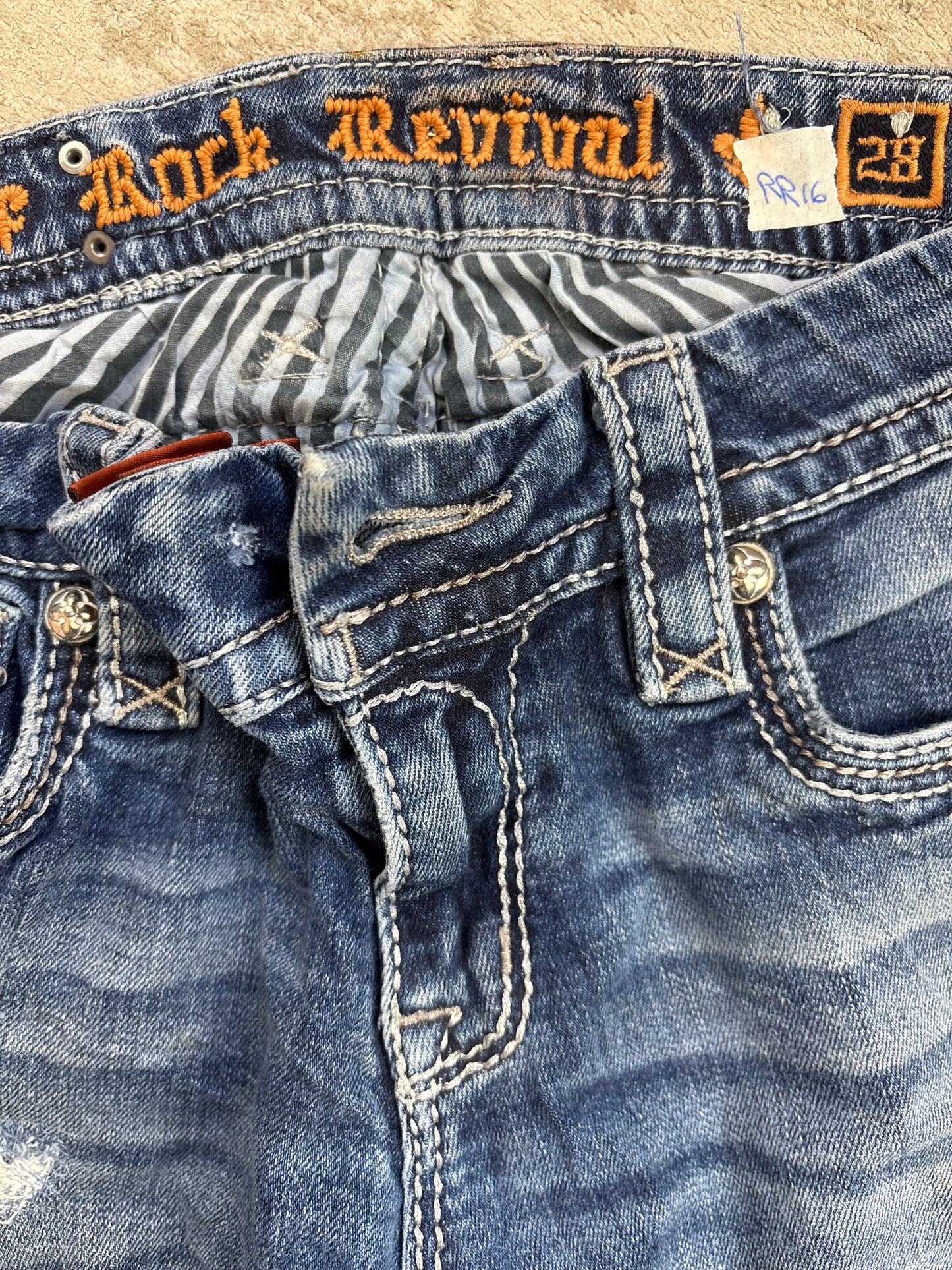 ROCK REVIVAL JEANS W28 L32 #RR16