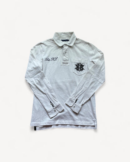 RALPH LAUREN LONGSL. POLO SHIRT WHITE (S)