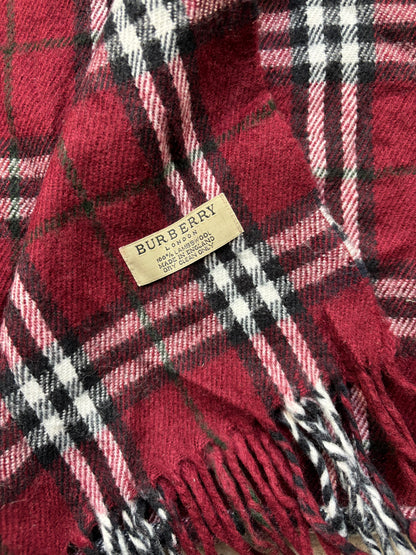 BURBERRY NOVACHECK SCARF RED