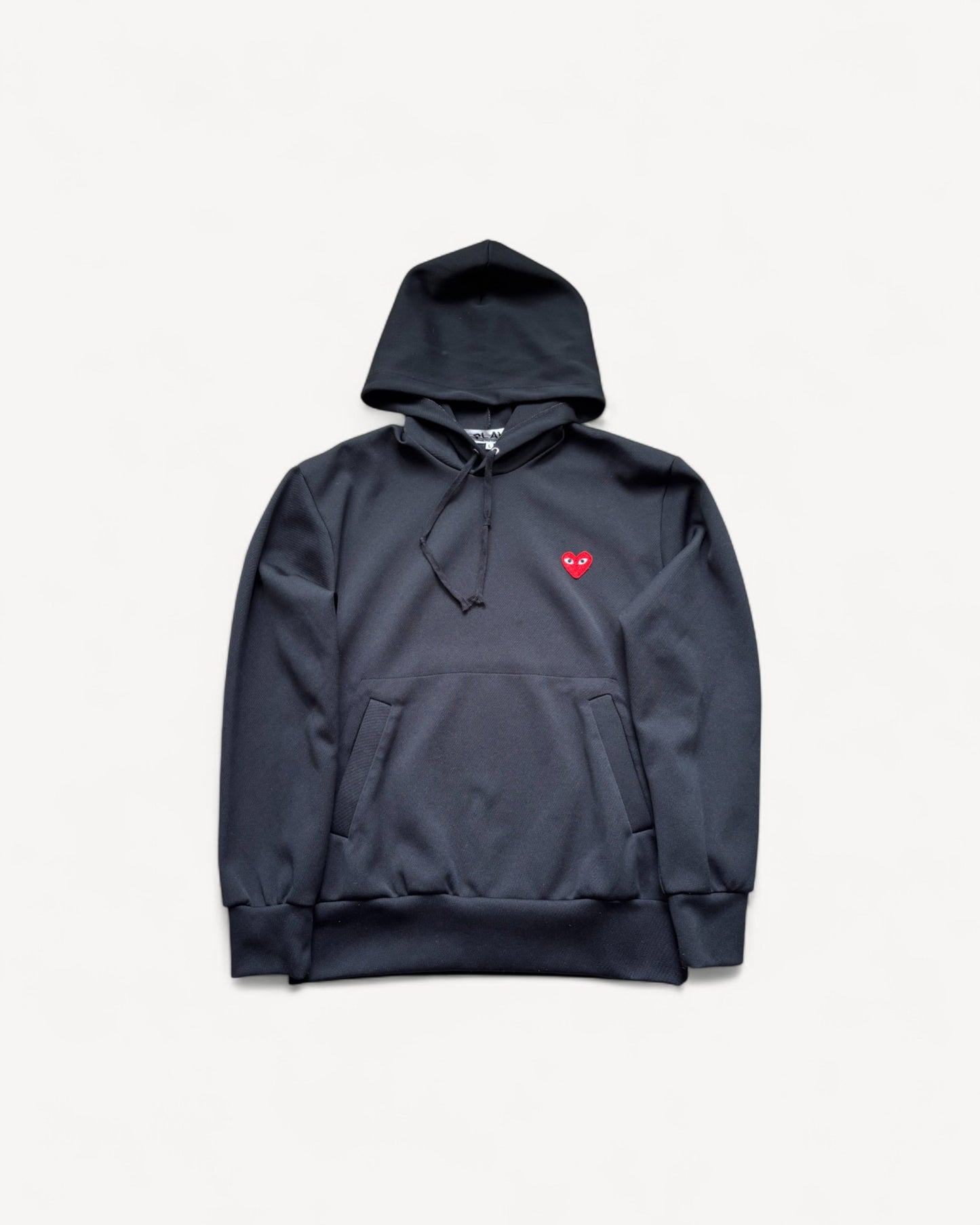 CDG PLAY BLACK HOODIE (L)