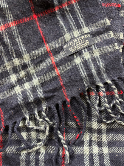 BURBERRY NOVACHECK SCARF NAVY