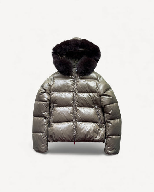 DUVETICA GREEN WOMEN PUFFER JACKET (S)