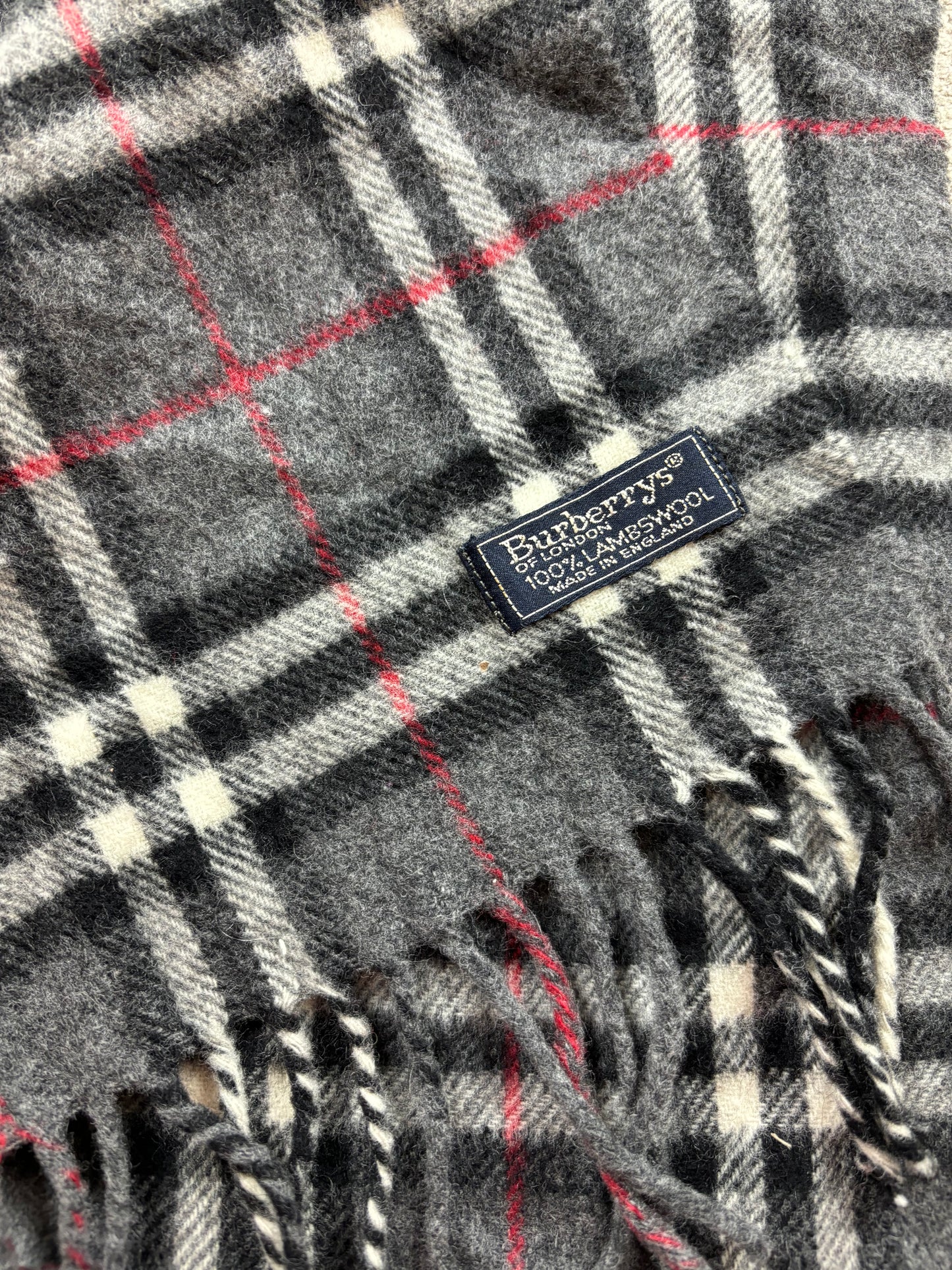 BURBERRY NOVACHECK SCARF DARK GREY