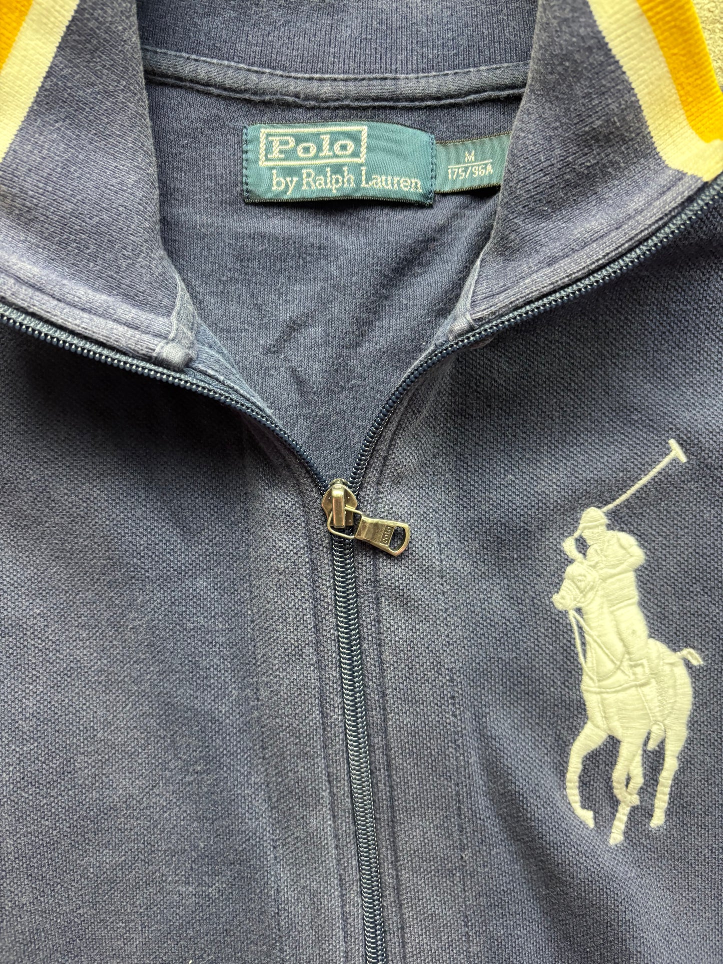 RALPH LAUREN NAVY ZIP UP HOODIE (M)