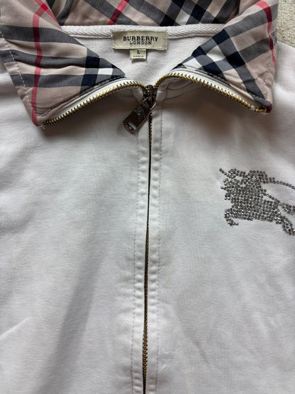 BURBERRY WOMEN ZIP UP HOODIE (L)