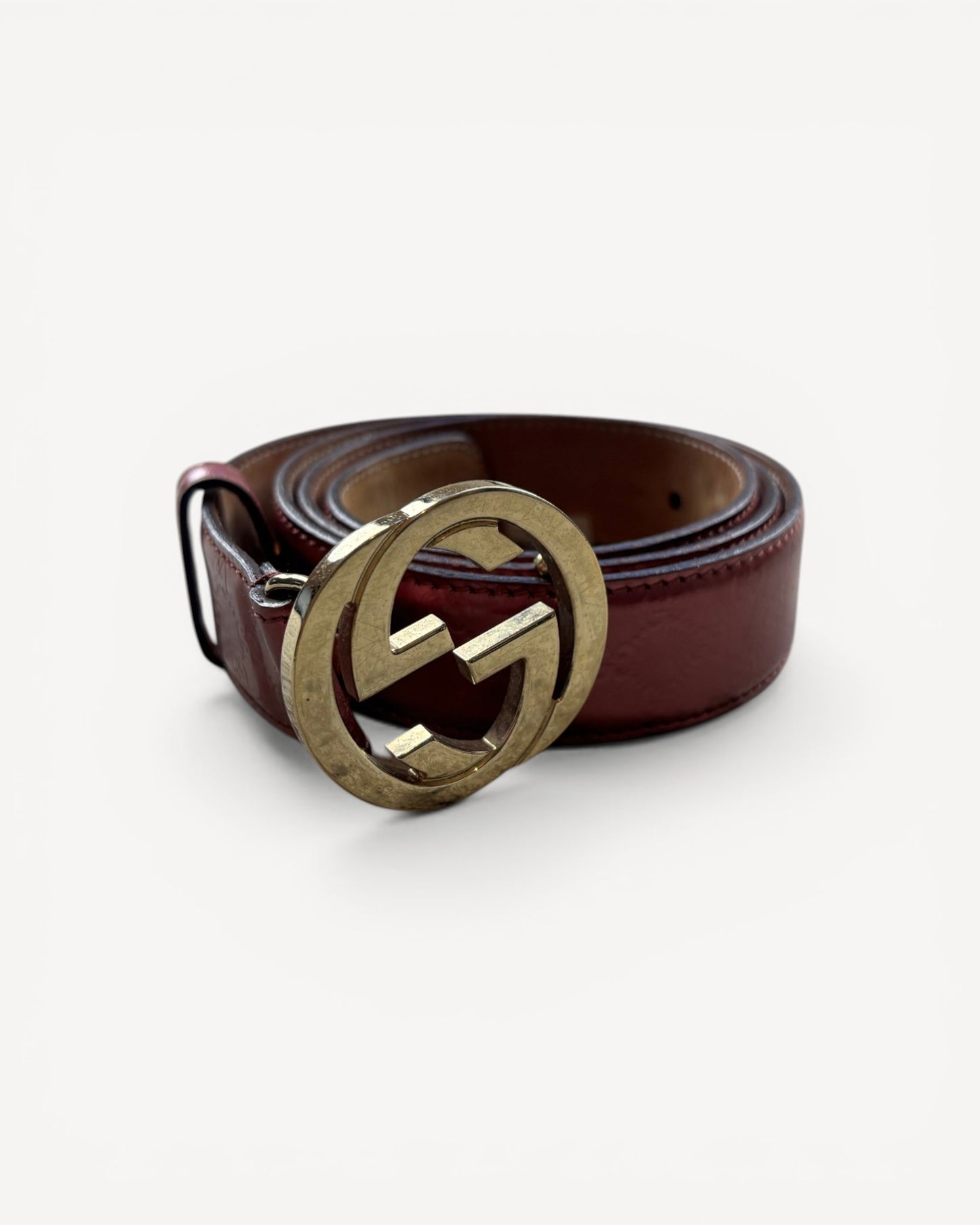 GUCCI RED MONOGRAM BELT