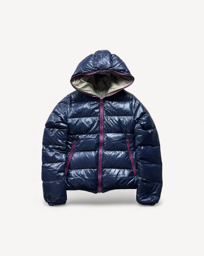 DUVETICA NAVY REVERSIBLE WOMEN PUFFER JACKET (S)