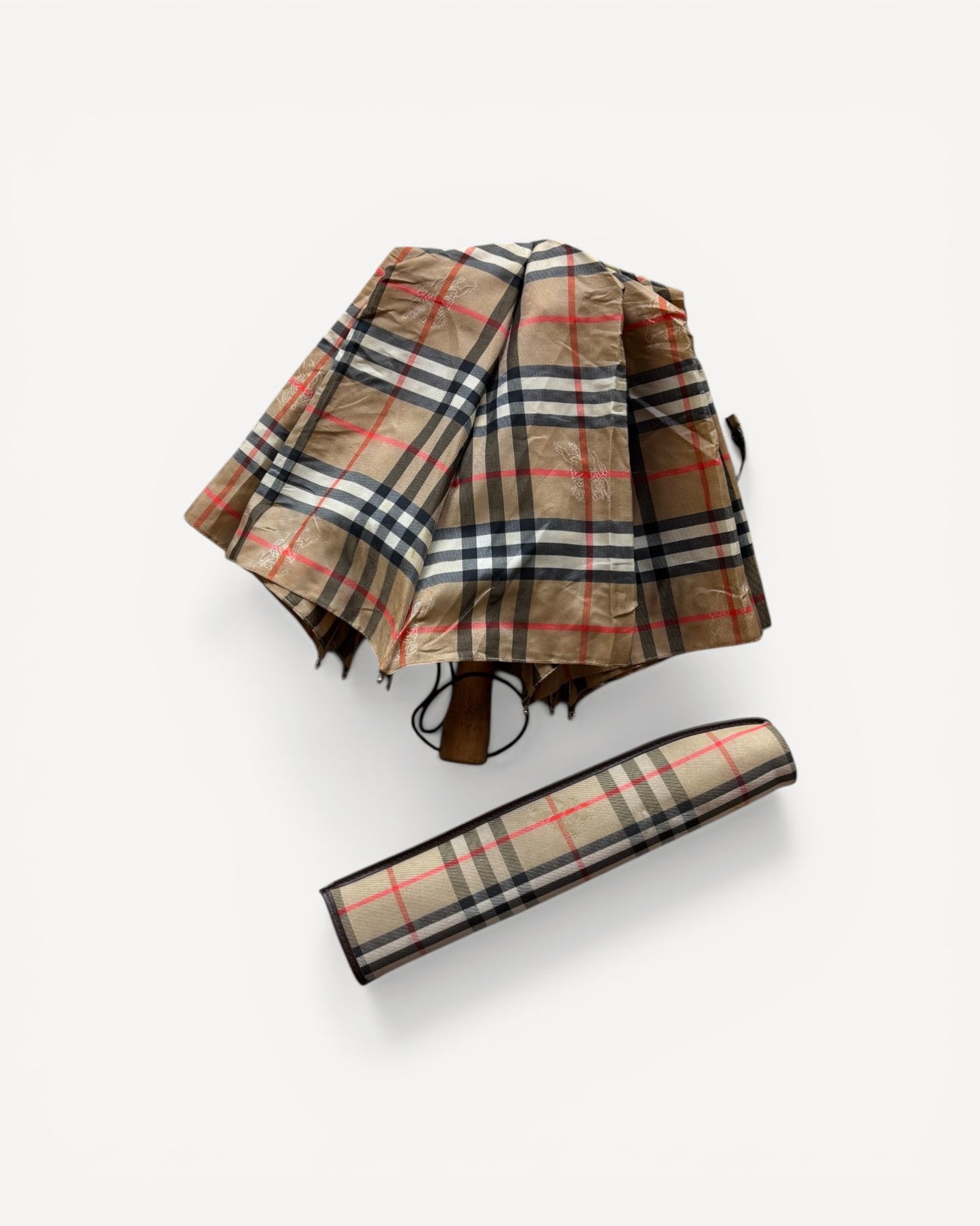 BURBERRY BEIGE MONOGRAM UMBRELLA