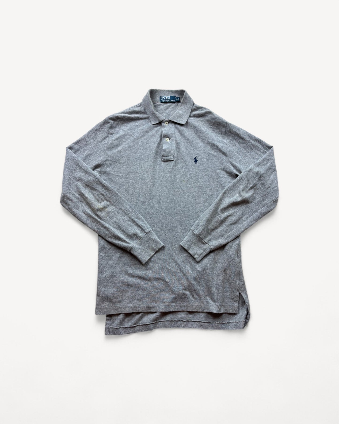 RALPH LAUREN LONGSL. POLO SHIRT GREY (S)