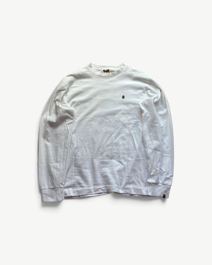 BAPE WHITE LONGSLEEVE (M)
