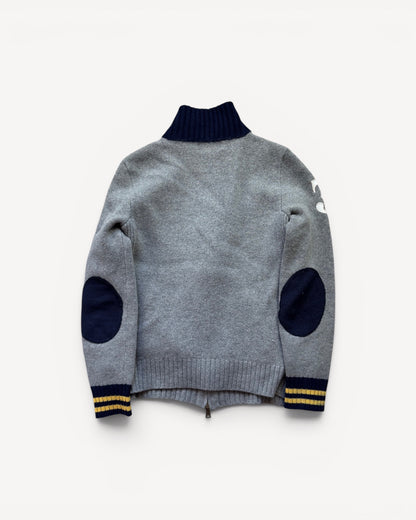 RALPH LAUREN GREY ZIP UP KNIT (S)